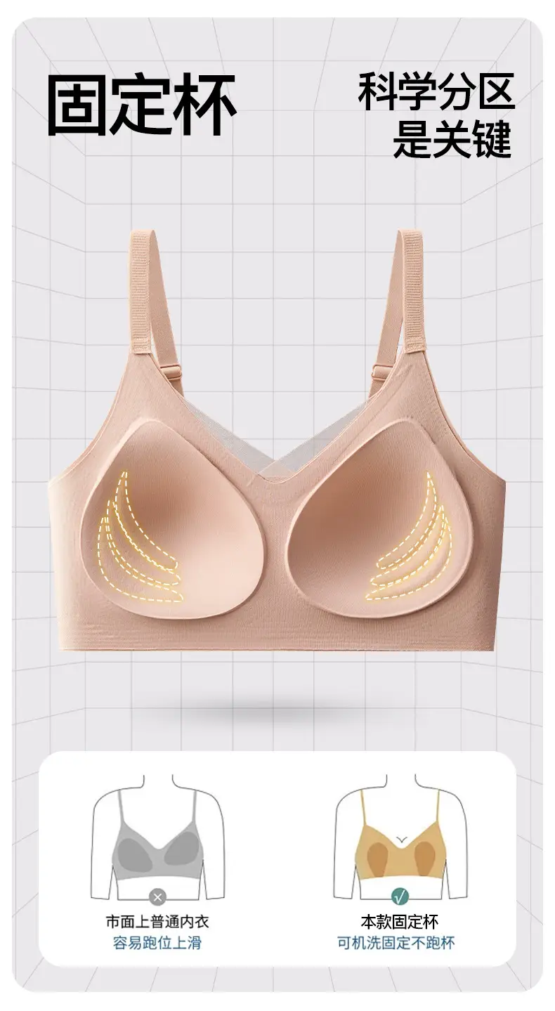 Traceless Glazy Bra Women's Anti-Sagging Upper Bra — feature 2