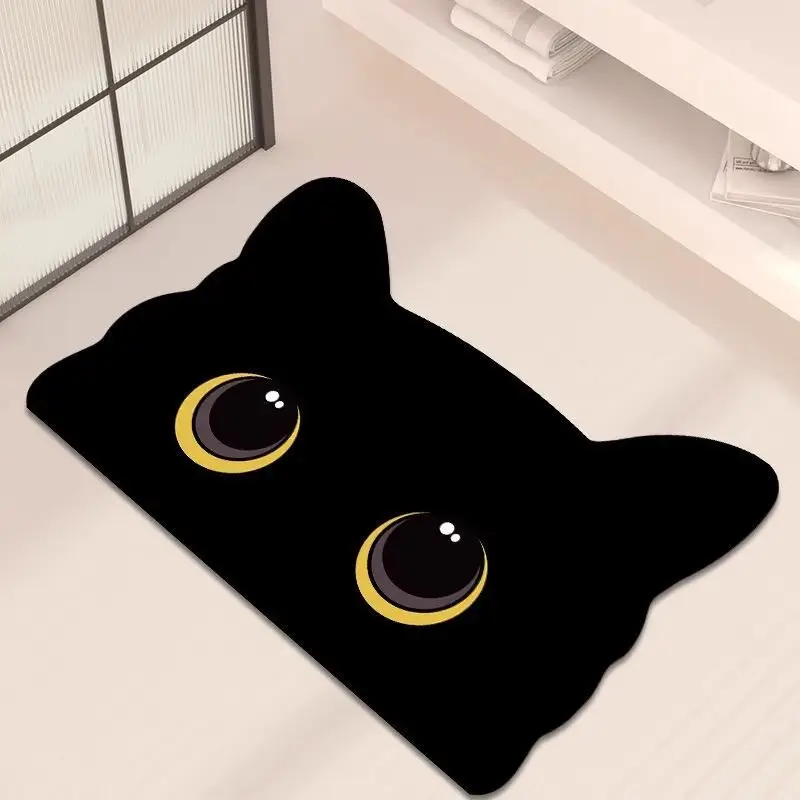 Cartoon Cat Bathroom Mat Non-Slip Washable — feature 11