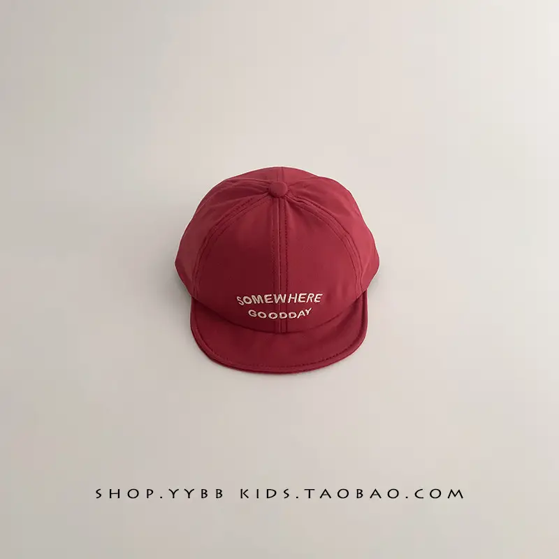 Red Letter Kids Cap Spring Autumn Sunshade Baseball Cap - Image 5