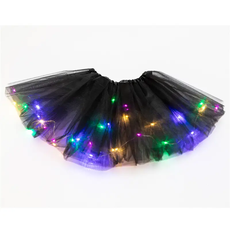 LED Light Puffy Children's Skirt with Large Hem — feature 6