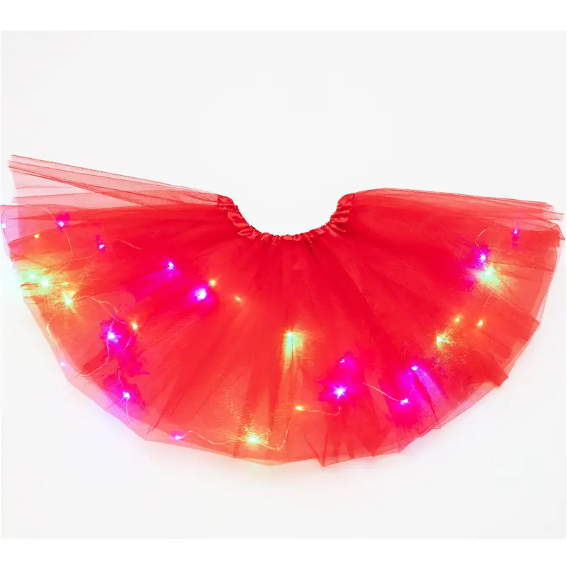 LED Light Puffy Children's Skirt with Large Hem — feature 7