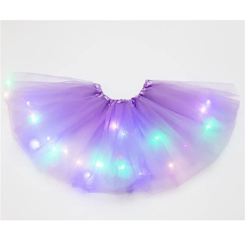 LED Light Puffy Children's Skirt with Large Hem — feature 8