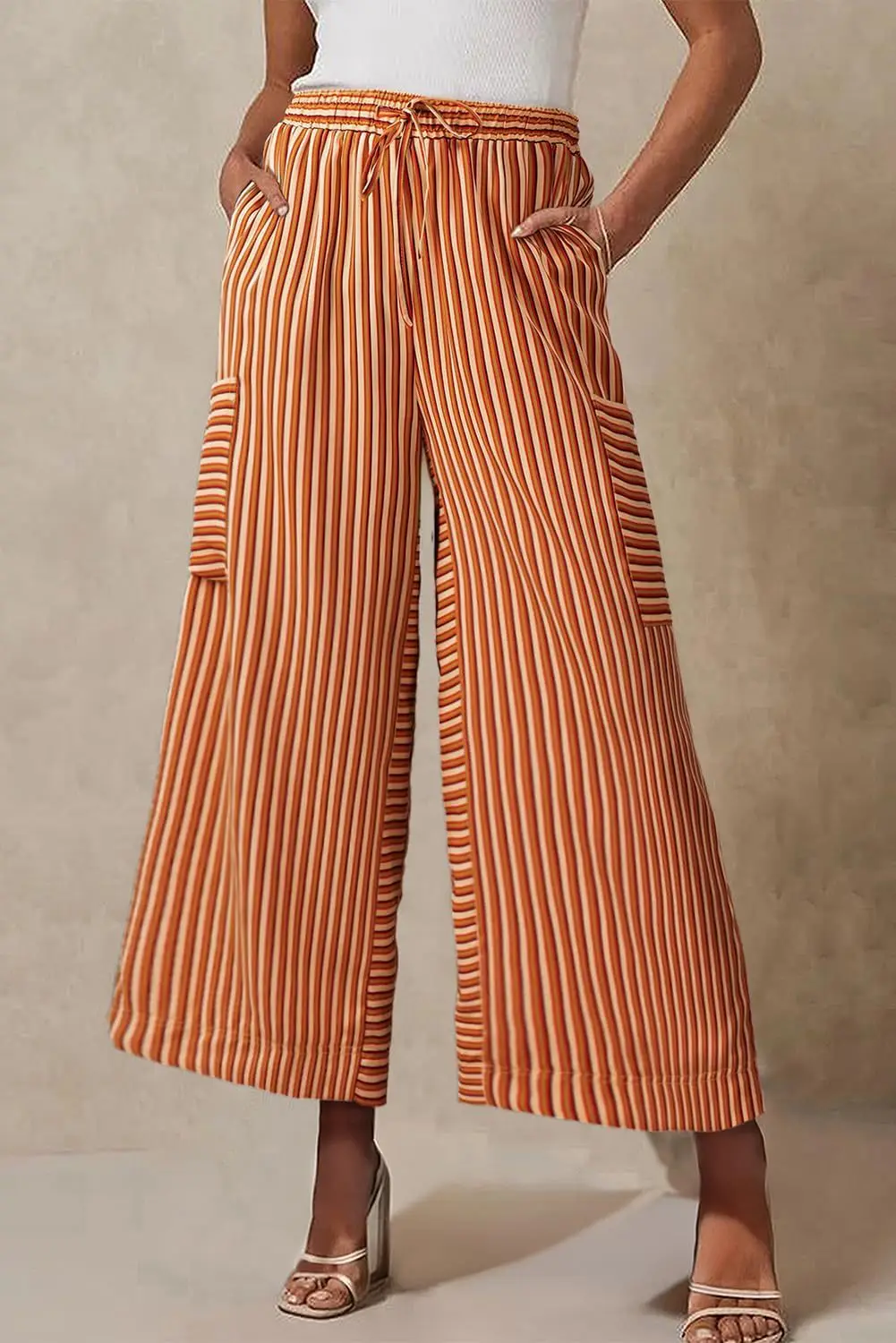 Women Striped Loose Fit Pants Casual Winter Wear — feature 49