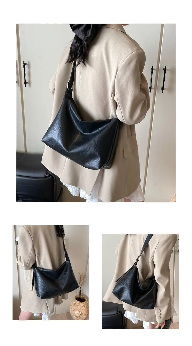 Women's Brown Leather Shoulder Bag Large Capacity 2025 — feature 11