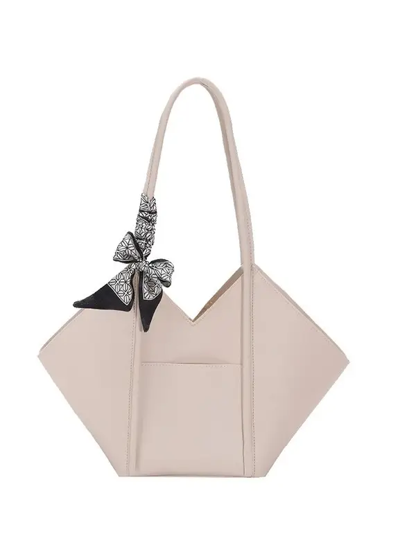 Women's Large Capacity Embroidered Bow Shoulder Bag - Image 8