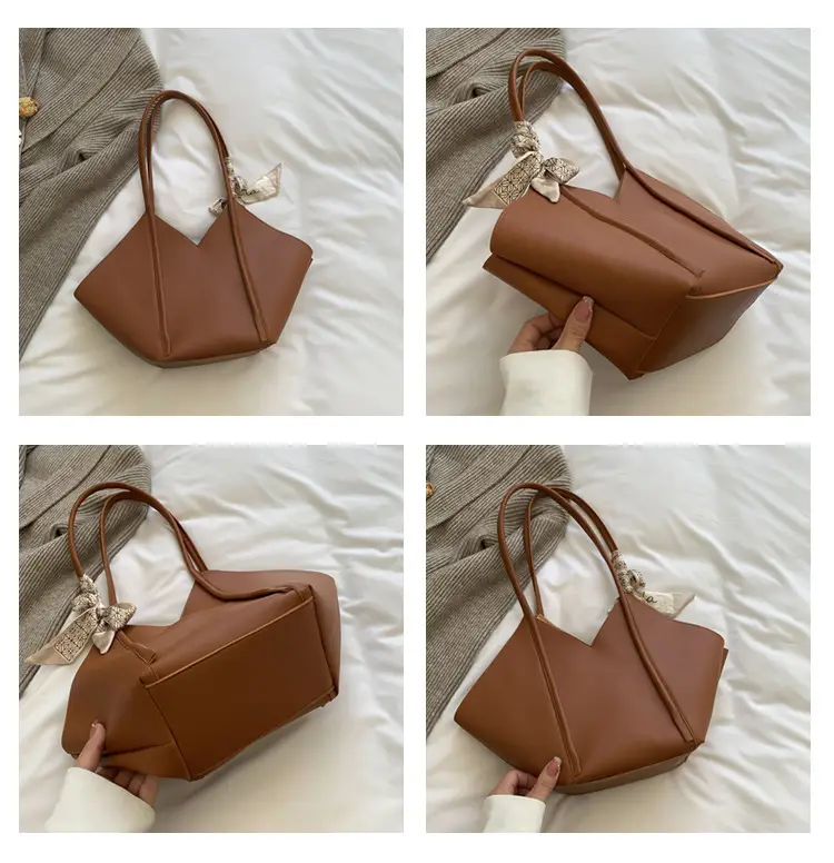 Women's Large Capacity Embroidered Bow Shoulder Bag — feature 7