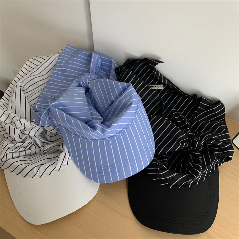 Women Baseball Cap Striped Duck Tongue Hot Summer - Image 7