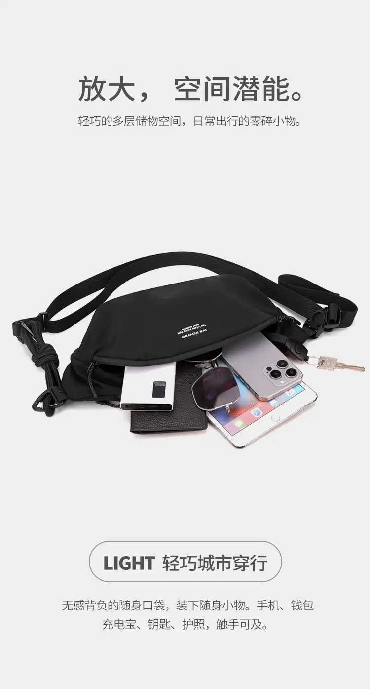 WEPOWER New Crossbody Bag Travel Chest Bag Multi Color — feature 5