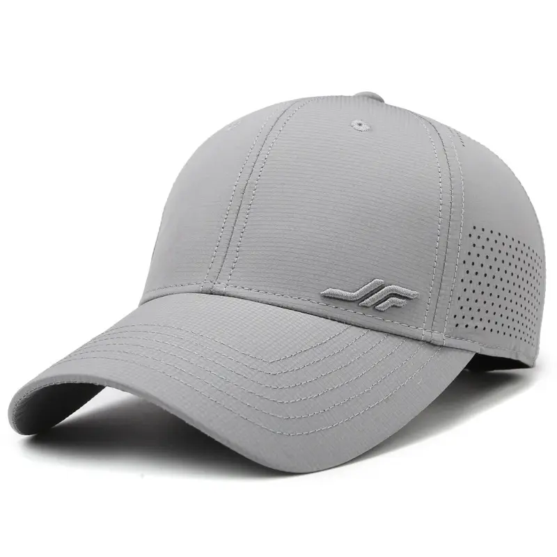 Gray Unisex Baseball Cap with Logo - Image 4