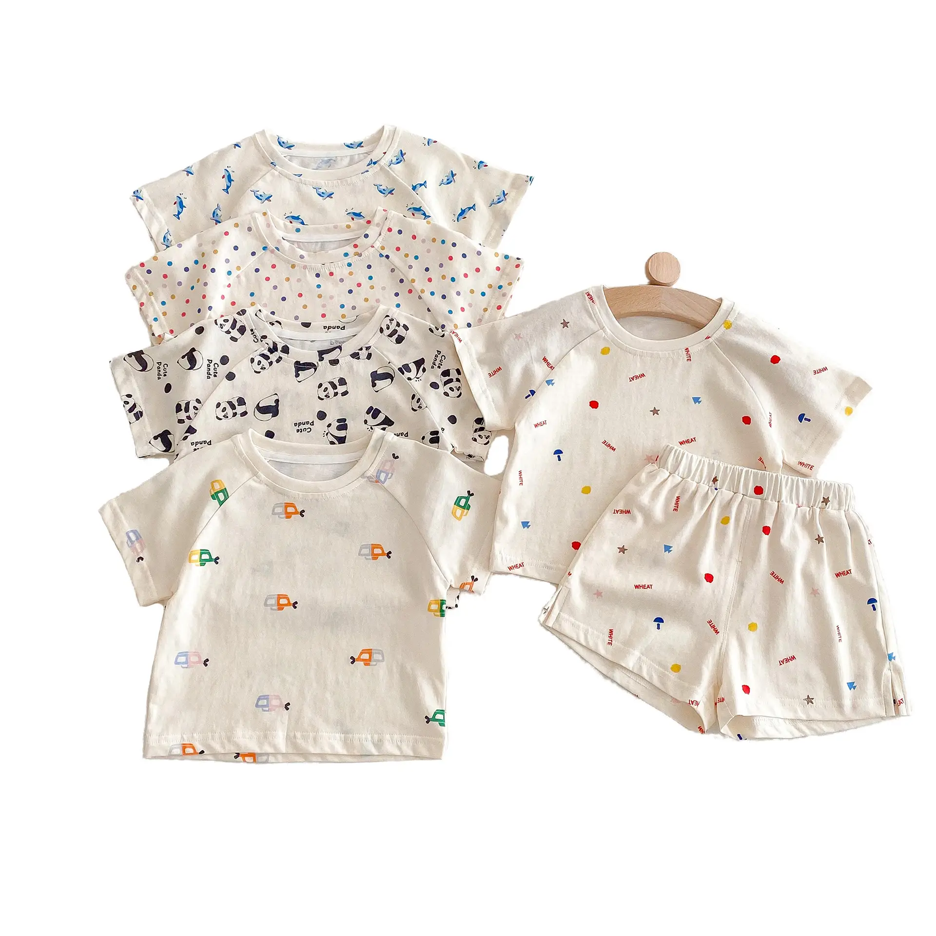 Children's Cartoon Print Summer T-Shirt Shorts Set - Image 10