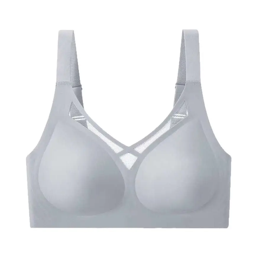 Cross-border Europe and the United States underwear plus size seamless jelly thin large chest small sports anti-sagging tube bra underwear