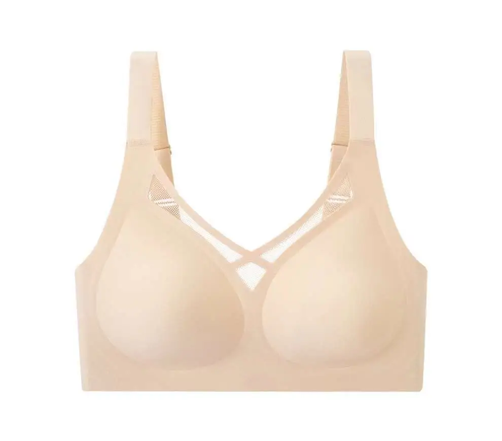 Cross-border Europe and the United States underwear plus size seamless jelly thin large chest small sports anti-sagging tube bra underwear