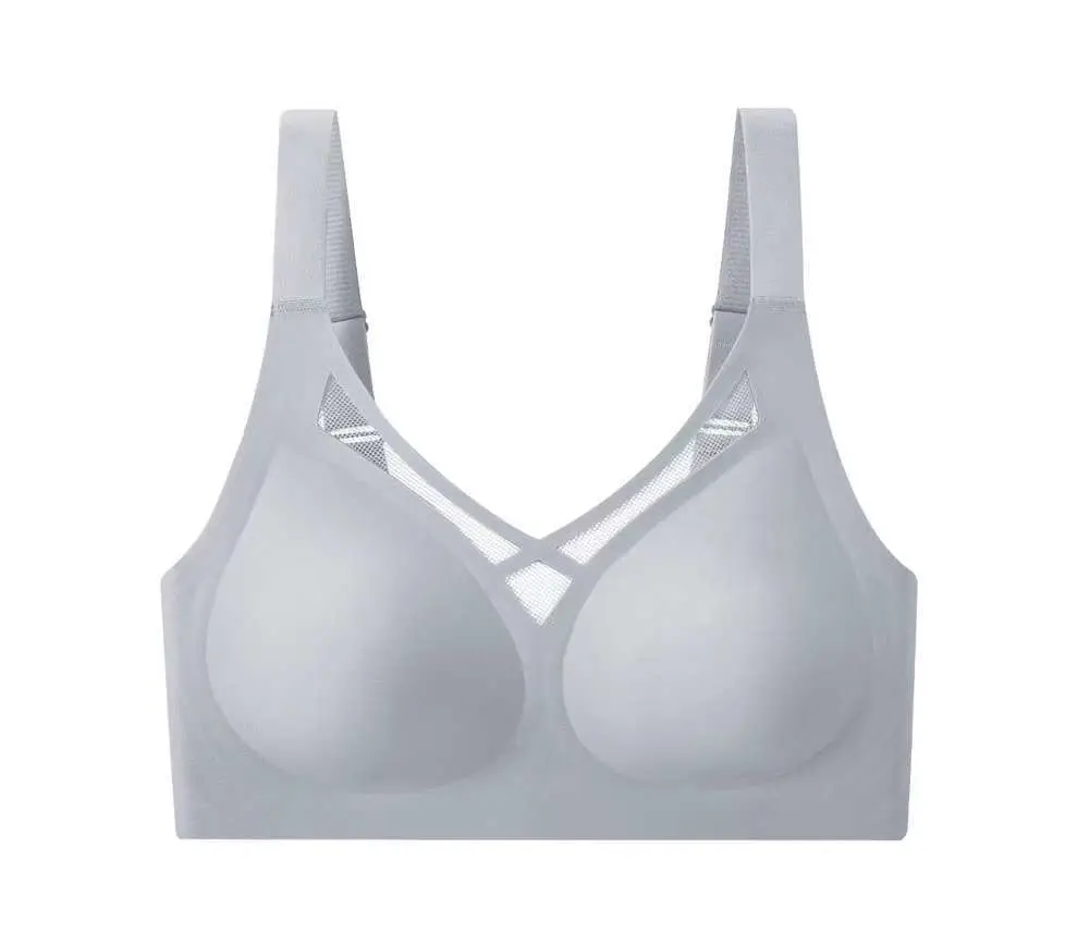 Cross-border Europe and the United States underwear plus size seamless jelly thin large chest small sports anti-sagging tube bra underwear