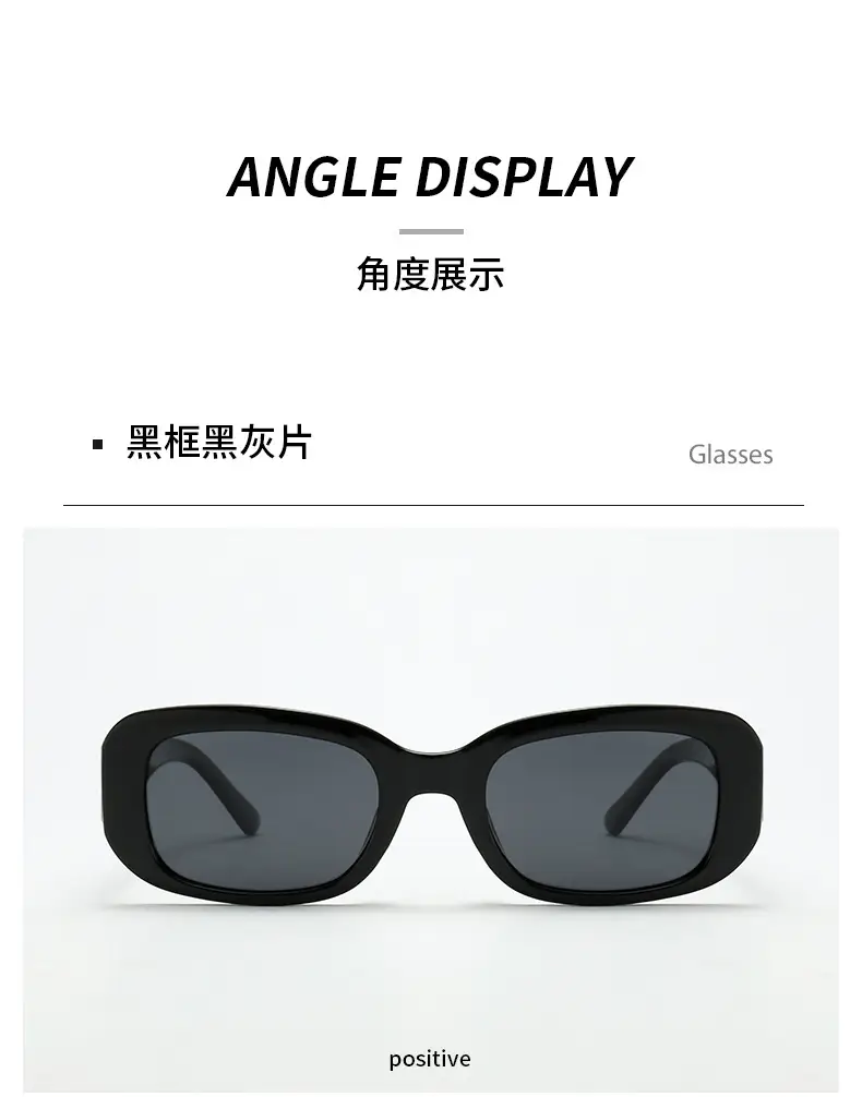 Women Square Frame Polarized Sunglasses Black — feature 10