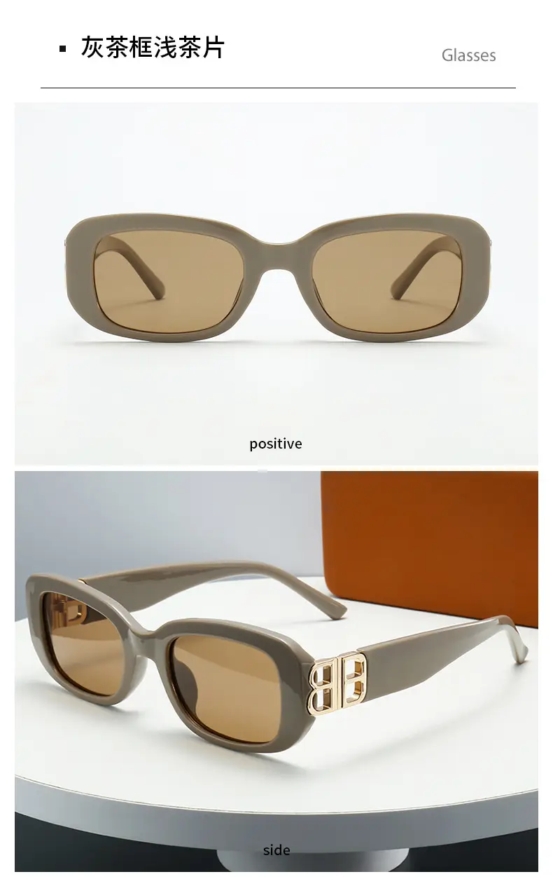 Women Square Frame Polarized Sunglasses Black — feature 14