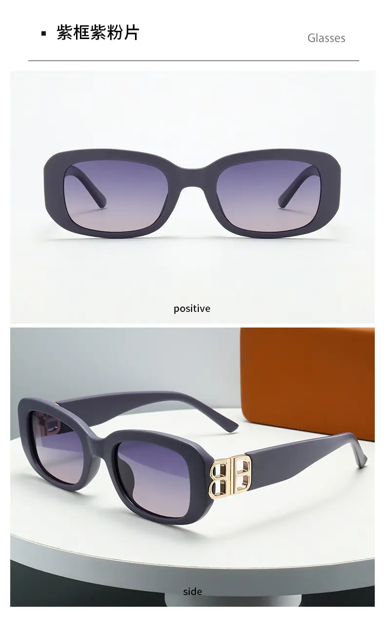 Women Square Frame Polarized Sunglasses Black — feature 15