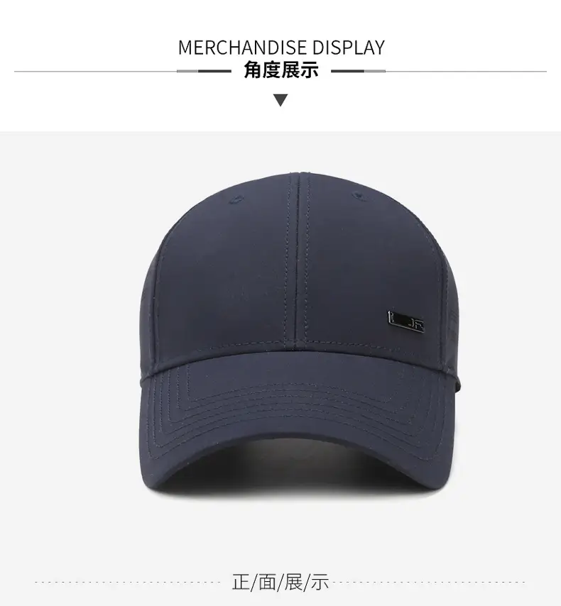 Men's Navy Baseball Cap Iron Top Casual Outdoor Sunshade — feature 8