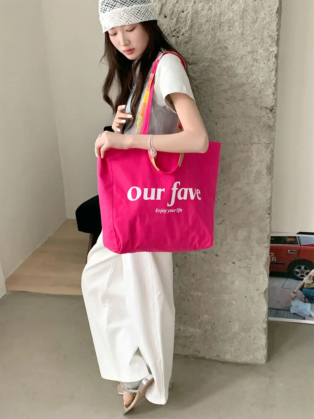 2025 Floral Canvas Commuter Bag Large Capacity Korean Style — feature 13