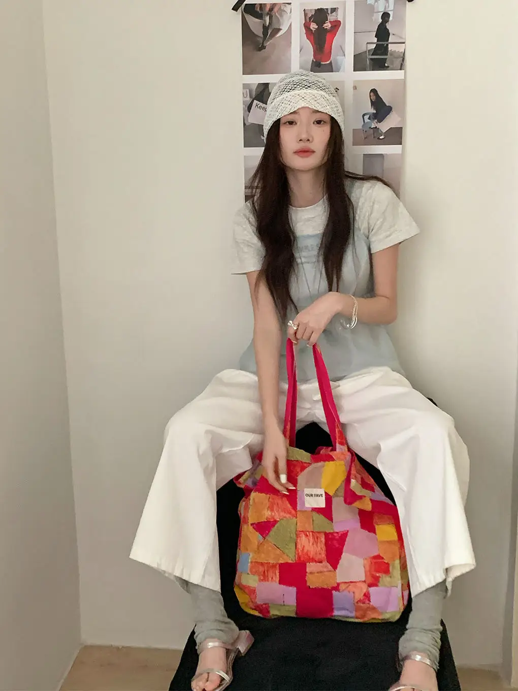 2025 Floral Canvas Commuter Bag Large Capacity Korean Style — feature 16
