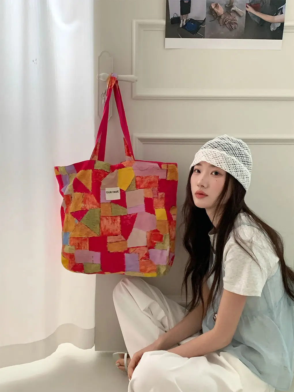 2025 Floral Canvas Commuter Bag Large Capacity Korean Style — feature 18