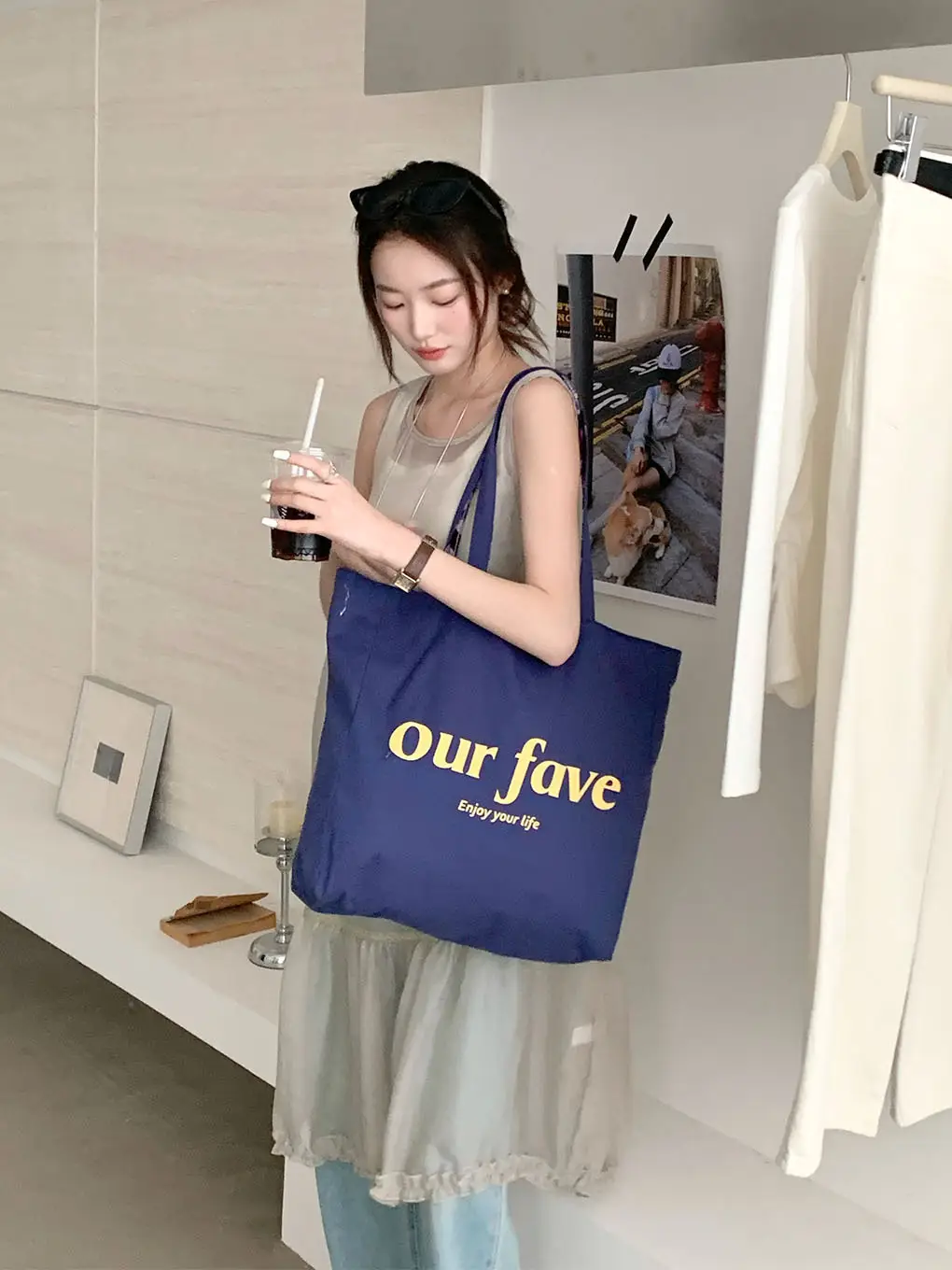 2025 Floral Canvas Commuter Bag Large Capacity Korean Style — feature 21