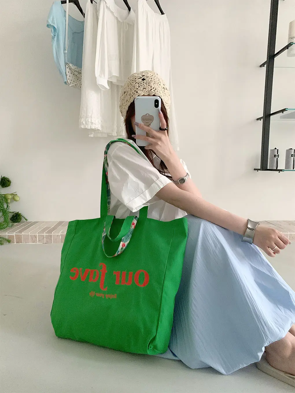 2025 Floral Canvas Commuter Bag Large Capacity Korean Style — feature 24