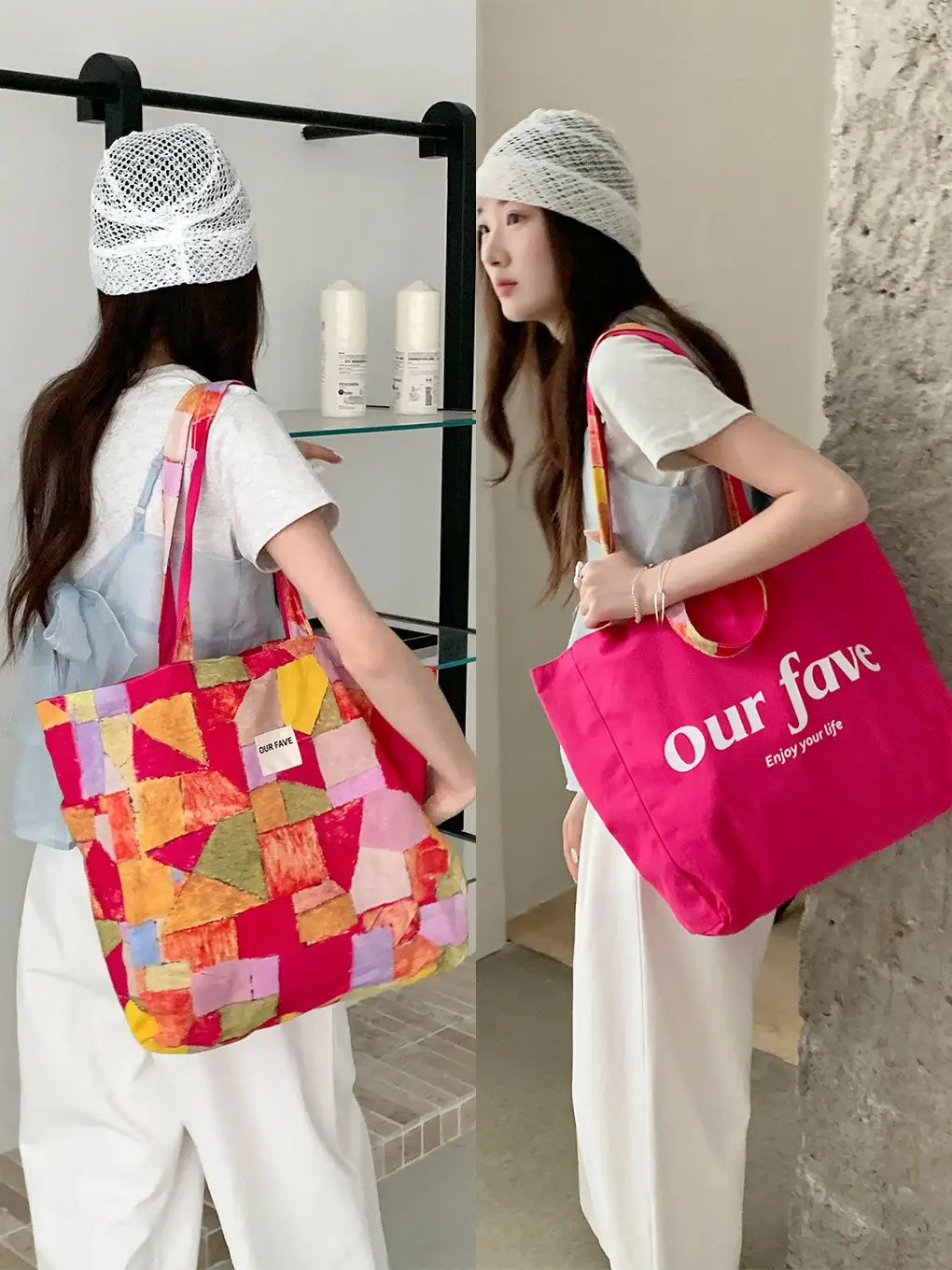 2025 Floral Canvas Commuter Bag Large Capacity Korean Style - Image 4