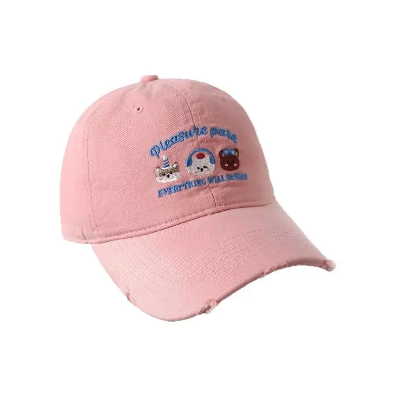 Women Yellow Cartoon Baseball Cap with Face Design - Image 9