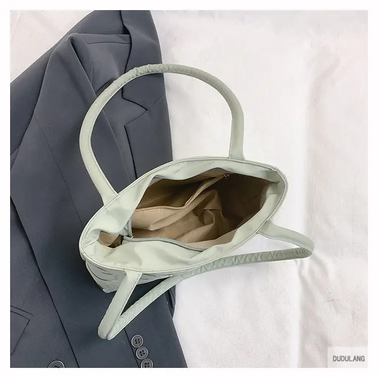 Gentle Woman Letter Embroidered Nylon Shoulder Bag — feature 7