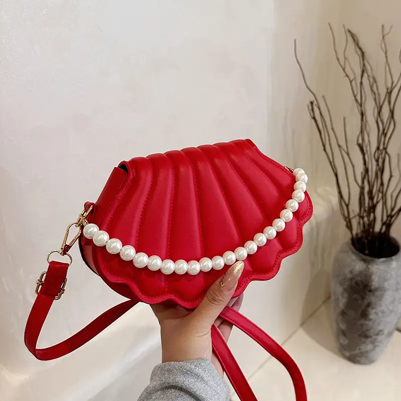Red Pearl Crossbody Bag for Women Spring 2025 - Image 5