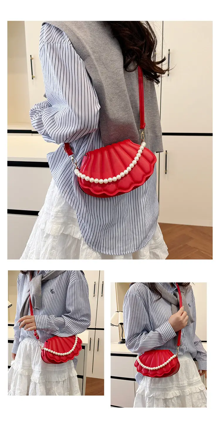 Red Pearl Crossbody Bag for Women Spring 2025 — feature 24