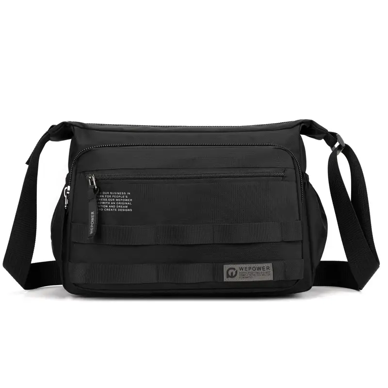 New Men's Water-Repellent Shoulder Bag Black - Image 9