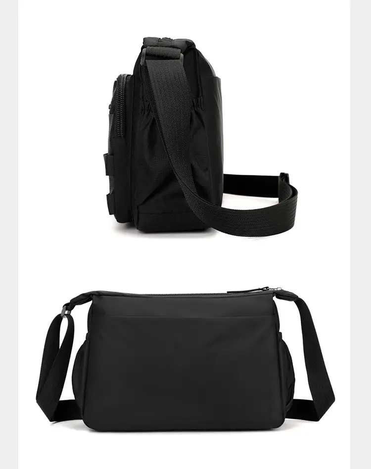 New Men's Water-Repellent Shoulder Bag Black — feature 26