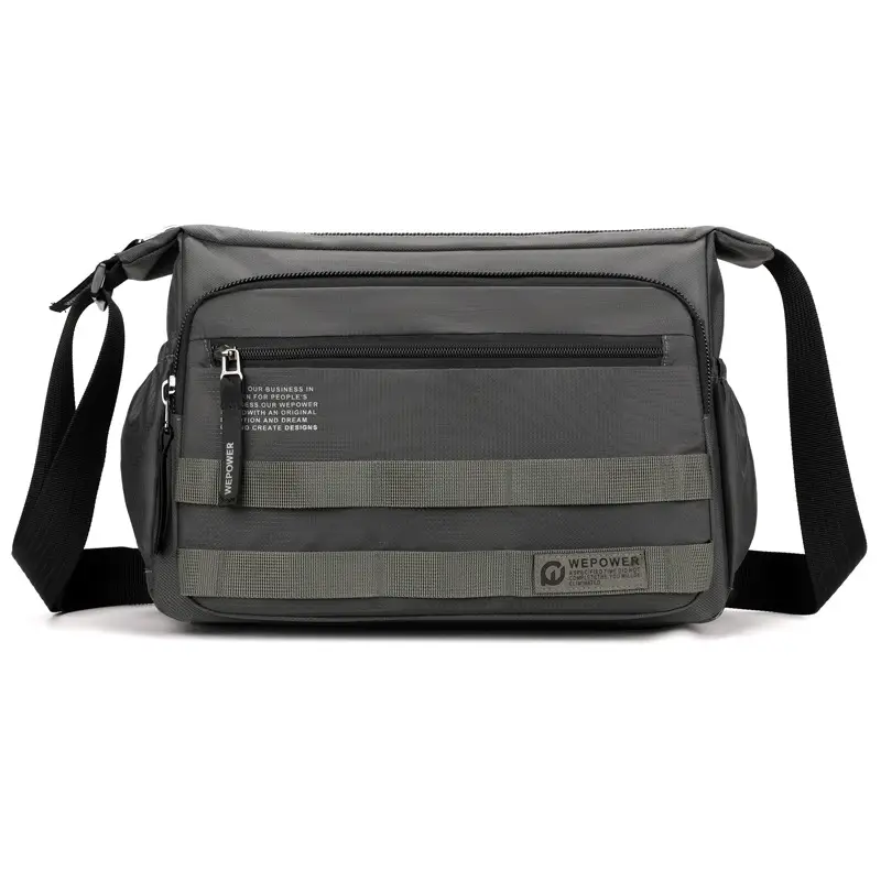 New Men's Water-Repellent Shoulder Bag Black - Image 2