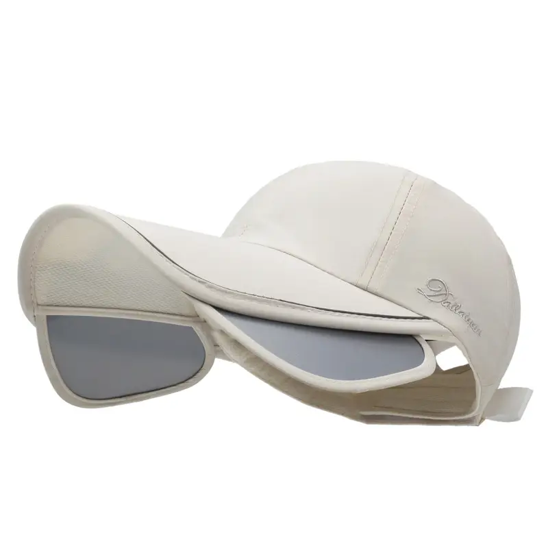 White Sunscreen Baseball Cap for Kids Full Face Coverage - Image 9