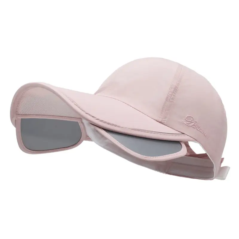 White Sunscreen Baseball Cap for Kids Full Face Coverage - Image 4