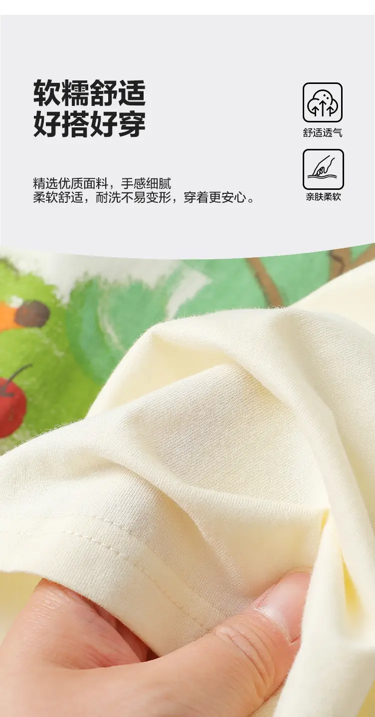 Boy Cotton T-Shirt Summer Bear Print 100% Cotton — feature 6