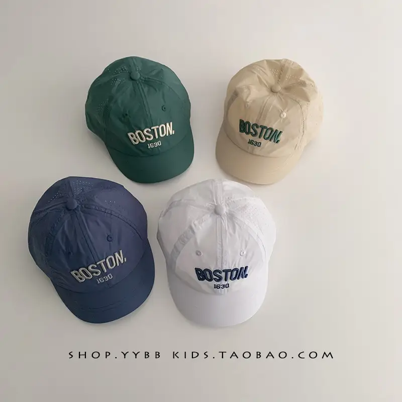 Green Boston Headband Cap for Kids Spring Autumn - Image 6