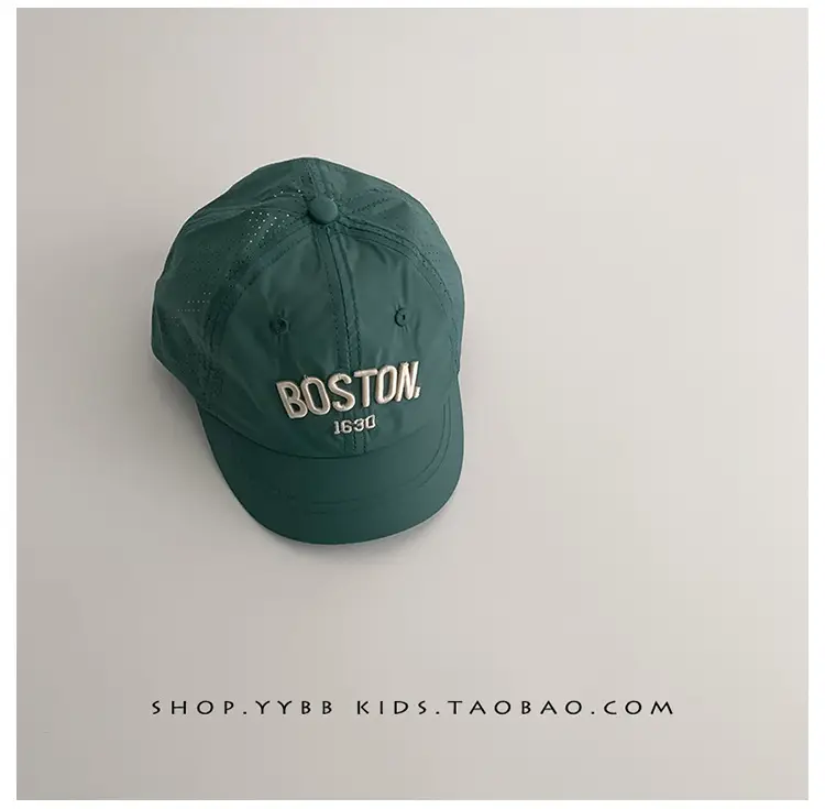 Green Boston Headband Cap for Kids Spring Autumn — feature 16
