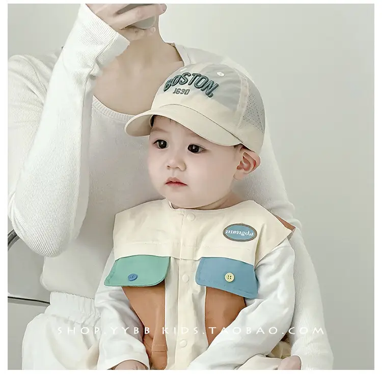 Green Boston Headband Cap for Kids Spring Autumn — feature 3