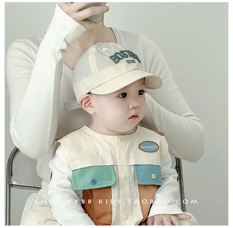 Green Boston Headband Cap for Kids Spring Autumn — feature 4