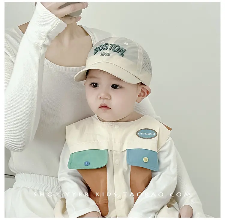 Green Boston Headband Cap for Kids Spring Autumn — feature 5