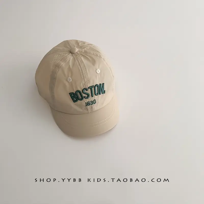 Green Boston Headband Cap for Kids Spring Autumn