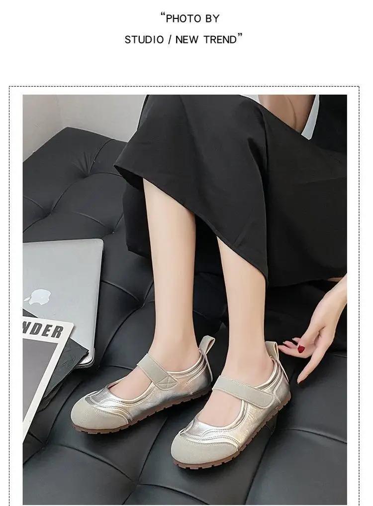 2025 Spring Explosions Retro Single-layer Shoes Women's All-match New Casual Soft-soled Lightweight Shallow Flat Mary Jane Shoes — feature 7
