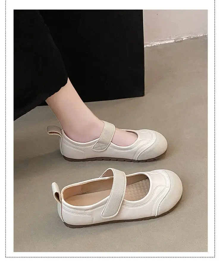 2025 Spring Explosions Retro Single-layer Shoes Women's All-match New Casual Soft-soled Lightweight Shallow Flat Mary Jane Shoes — feature 9