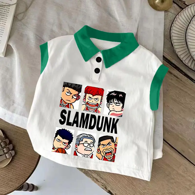 Summer Sleeveless T-Shirt for Boys Cotton White Hello Bunny