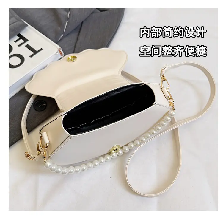 Women's Cream Pearl Pearl Shoulder Bag 2025 Spring New — feature 11