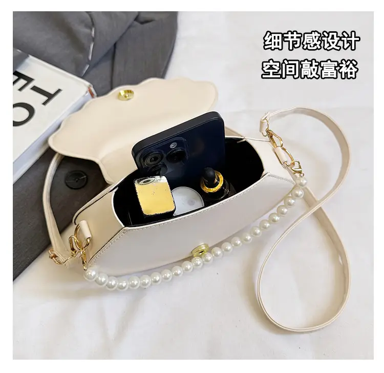 Women's Cream Pearl Pearl Shoulder Bag 2025 Spring New — feature 12