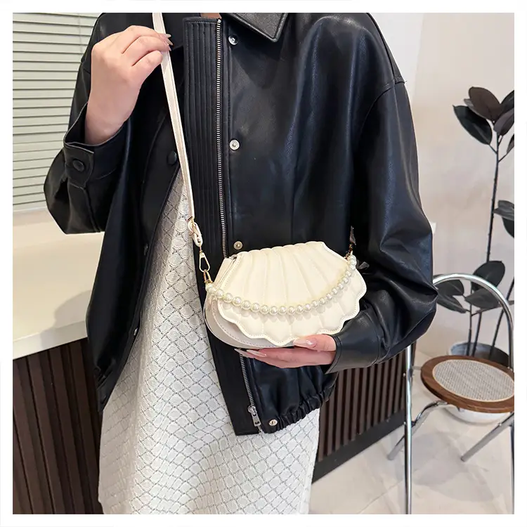 Women's Cream Pearl Pearl Shoulder Bag 2025 Spring New — feature 19