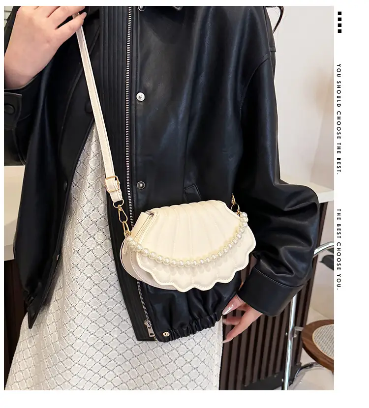 Women's Cream Pearl Pearl Shoulder Bag 2025 Spring New — feature 2